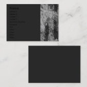 Ancienne carte de profil de broche (Devant / Derrière)