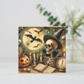 Ancienne carte de voeux Art Halloween (Debout devant)