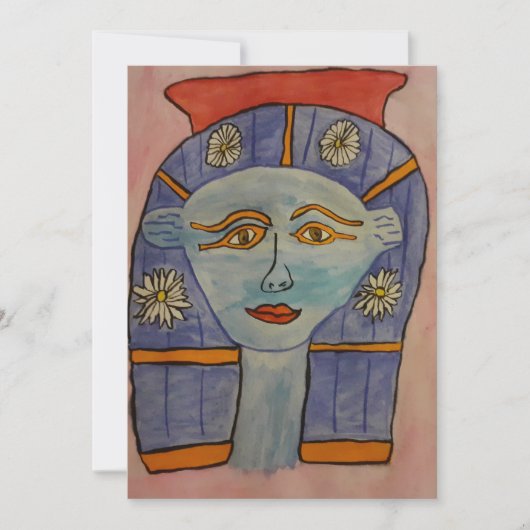 Ancienne carte de voeux de déesse égyptienne (Devant)