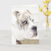 Ancienne carte de voeux en bulle (Fleur jaune)