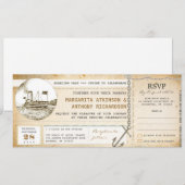 Ancienne carte d'embarquement invite de mariage av (Devant / Derrière)