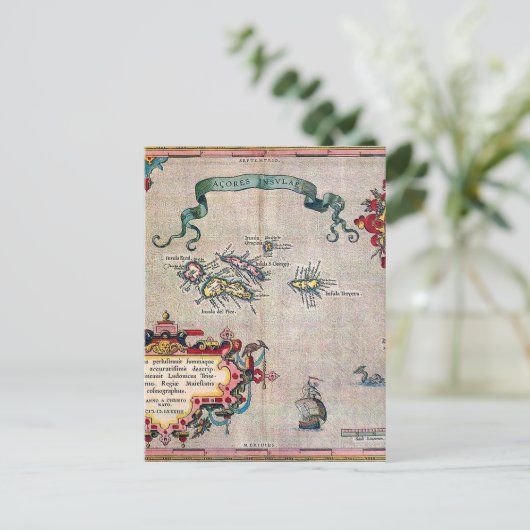 Ancienne carte des Açores - Exploration de la voil (Debout devant)