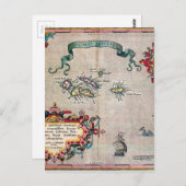 Ancienne carte des Açores - Exploration de la voil (Devant / Derrière)