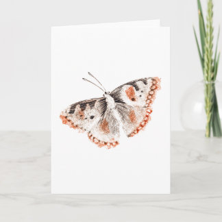 Ancienne carte d'illustration vintage Papillon