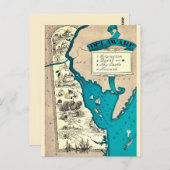 Ancienne carte du Delaware (Devant / Derrière)