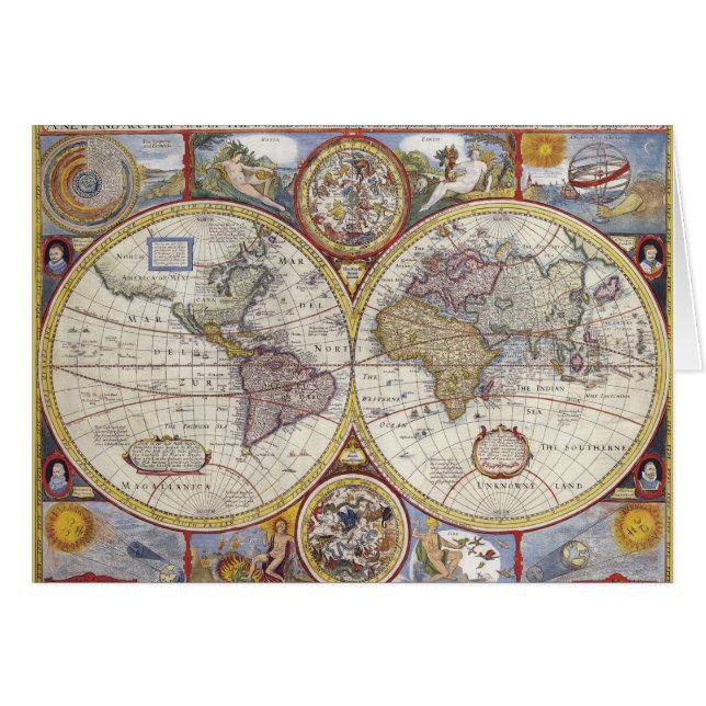 Ancienne carte du monde (Devant horizontal)