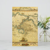 Ancienne carte du monde antique (Debout devant)