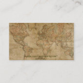 ANCIENNE CARTE MONDIALE Cartes de visite et de pro (Dos)