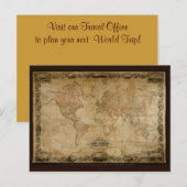 ANCIENNE CARTE MONDIALE INVITATION AU BUREAU DE VO (Devant / Derrière)