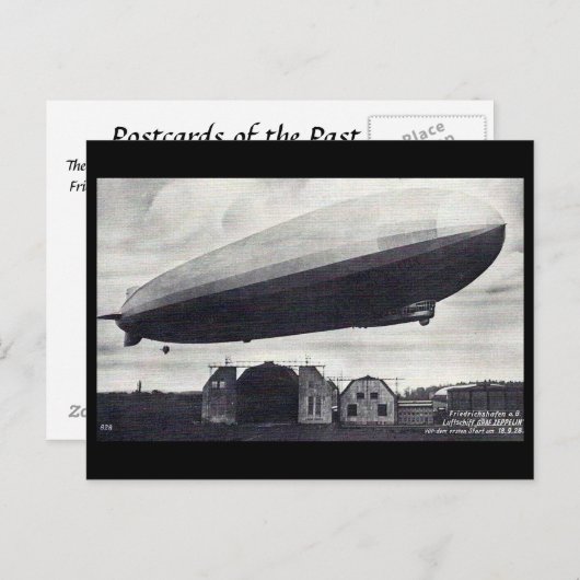 Ancienne carte postale - Aéronef "Graf Zeppelin" (Devant / Derrière)