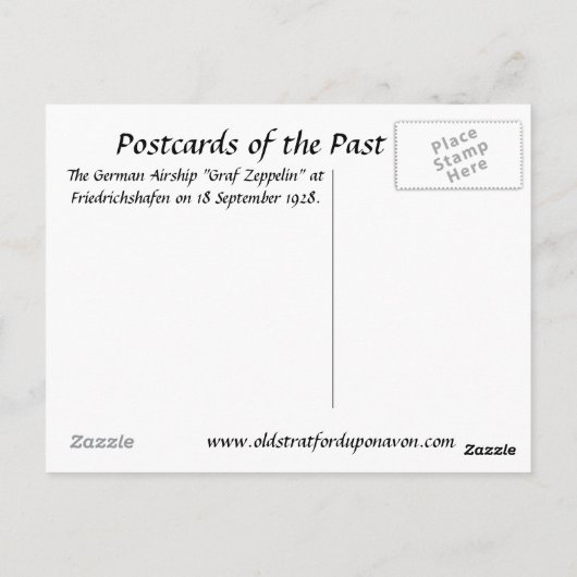 Ancienne carte postale - Aéronef "Graf Zeppelin" (Dos)