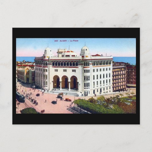 Ancienne carte postale - Alger, Poste (Devant)