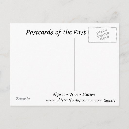 Ancienne carte postale - Algérie - Oran - Gare (Dos)