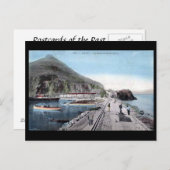 Ancienne carte postale - Algérie, Oran, la Jetee (Devant / Derrière)