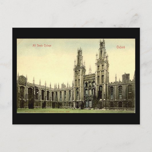 Ancienne carte postale - All Souls College, Oxford (Devant)