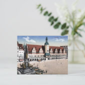 Ancienne carte postale - Altes Rathaus, Leipzig (Debout devant)