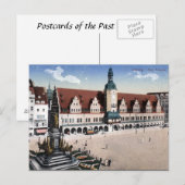Ancienne carte postale - Altes Rathaus, Leipzig (Devant / Derrière)