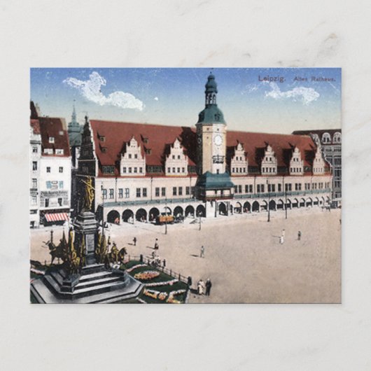 Ancienne carte postale - Altes Rathaus, Leipzig (Devant)