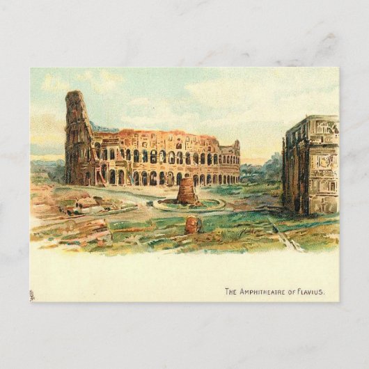 Ancienne carte postale - Amphithéâtre de Flavius, (Devant)