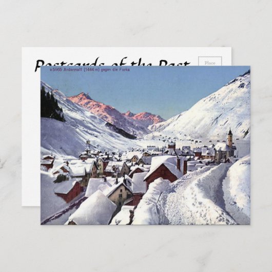 Ancienne carte postale - Andermatt, Suisse (Devant / Derrière)