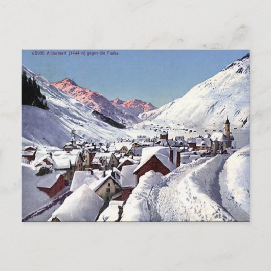 Ancienne carte postale - Andermatt, Suisse (Devant)