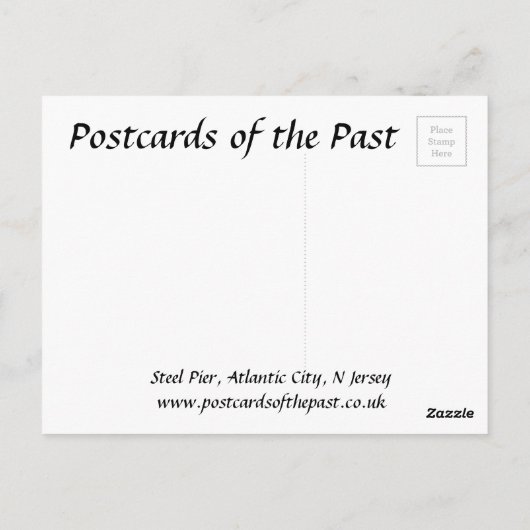 Ancienne carte postale - Atlantic City, New Jersey (Dos)