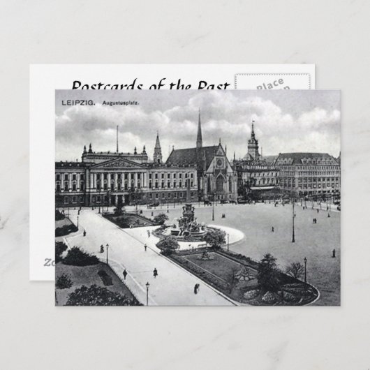 Ancienne carte postale - Augustusplatz, Leipzig (Devant / Derrière)