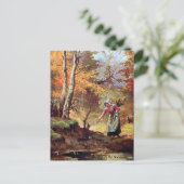 Ancienne carte postale - Automne (Debout devant)