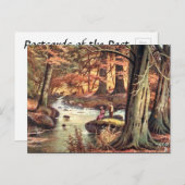 Ancienne carte postale - Automne (Devant / Derrière)