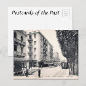 Ancienne carte postale - Ave Jules-Ferry, Tunis (Devant / Derrière)