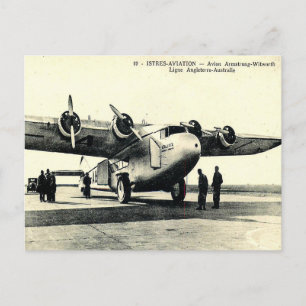 Ancienne carte postale - Avion Armstrong-Whitworth