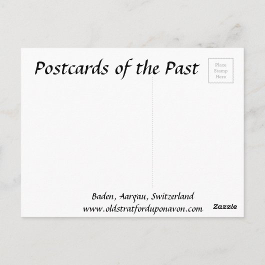 Ancienne carte postale - Baden, Aargau, Suisse (Dos)