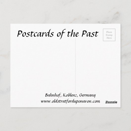 Ancienne carte postale - Bahnhof, Koblenz, Allemag (Dos)