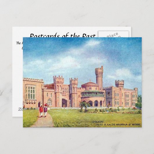 Ancienne carte postale, Bangalore (Bengaluru), Ind (Devant / Derrière)