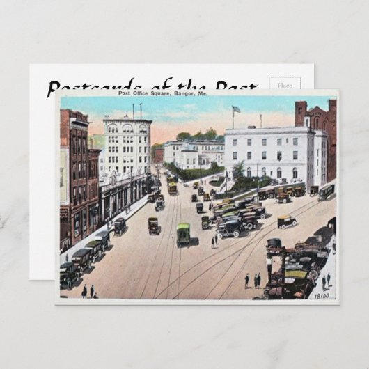 Ancienne carte postale - Bangor, Maine (Devant / Derrière)