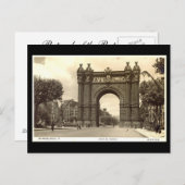Ancienne carte postale, Barcelone, Arco de Triunfo (Devant / Derrière)
