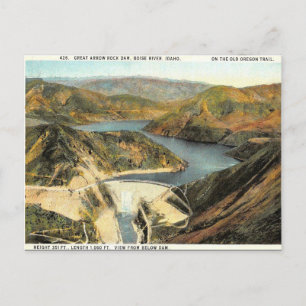 Ancienne carte postale - Barrage Arrow Rock, Idaho