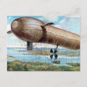 Ancienne carte postale - Bateau de guerre motorisé