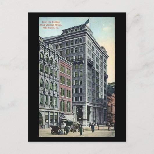 Ancienne carte postale - Bâtiment Lafayette, Phila (Devant)