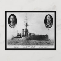 Ancienne carte postale - Battleship HMS Ajax