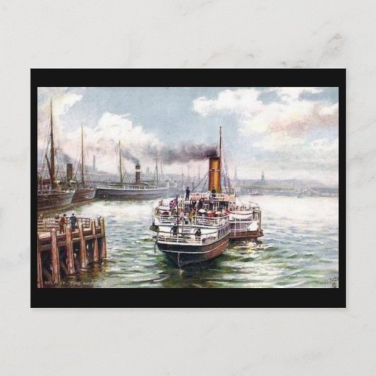Ancienne carte postale - Belfast Harbour (Devant)