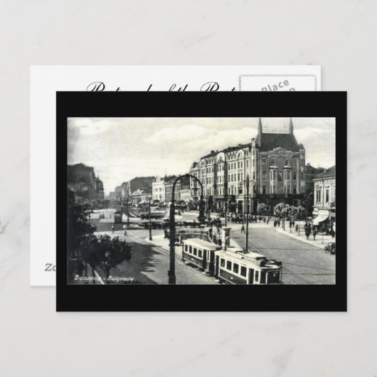 Ancienne carte postale, Belgrade (Devant / Derrière)