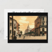 Ancienne carte postale, Belgrade, rue Krala Milana (Devant / Derrière)