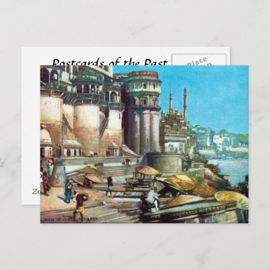 Ancienne carte postale - Bénarès (Varanasi), Inde (Devant / Derrière)