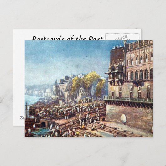 Ancienne carte postale - Bénarès (Varanasi), Inde (Devant / Derrière)