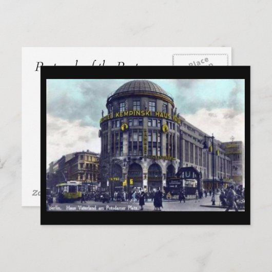 Ancienne carte postale - Berlin, Potsdamer Platz (Devant / Derrière)