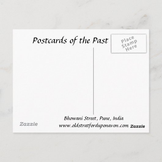 Ancienne carte postale - Bhowani Street, Pune, Ind (Dos)