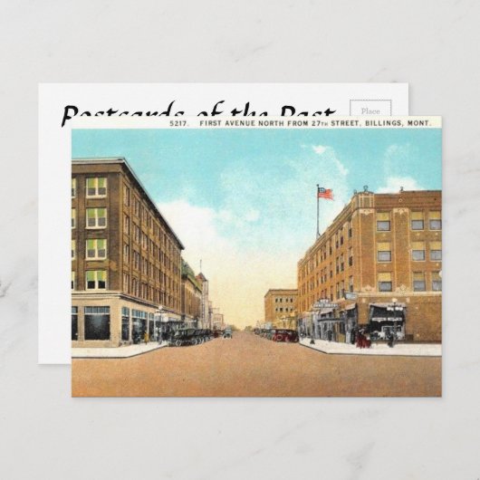 Ancienne carte postale - Billings, Montana (Devant / Derrière)