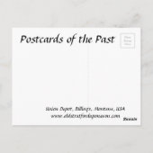 Ancienne carte postale - Billings, Montana (Dos)