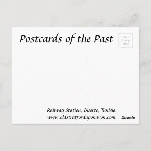 Ancienne carte postale - Bizerte, Tunisie (Dos)